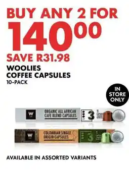 Woolworths Woolies Coffee Capsules offer