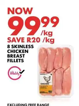 Woolworths 8 Skinless Chicken Breast Fillets offer