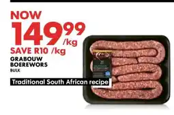 Woolworths Grabouw Boerewors offer