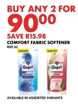Woolworths Comfort Fabric Softener offer