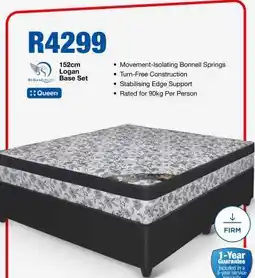 OK Furniture 152cm Logan Base Set offer