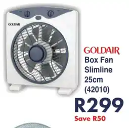 President Hyper Goldair Box Fan Slimline offer