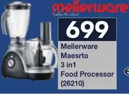 President Hyper Mellerware Maesrto 3 in1 Food Processor offer