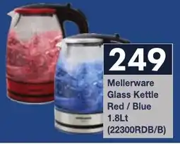 President Hyper Mellerware Glass Kettle Red/ Blue offer