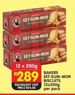 Shoprite BAKERS EET-SUM-MOR BISCUITS 12x200g offer