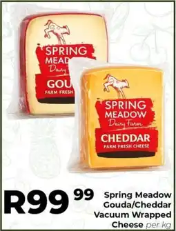 Take 'n Pay Spring Meadow Gouda/ Cheddar Vacuum Wrapped Cheese offer