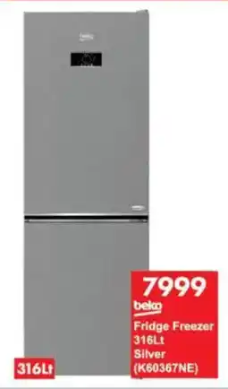 President Hyper Beko Fridge Freezer Silver offer