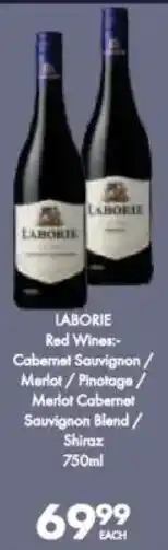 President Hyper Laborie Red Wines Cabernet Sauvignon/ Merlot/ Pinotage/ Merlot Cabernet Sauvignon Blend/ Shiraz offer