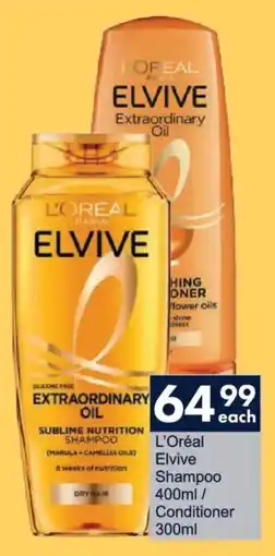 President Hyper L'Oréal Elvive Shampoo/ Conditioner offer