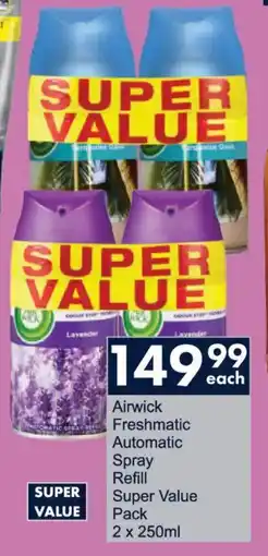 President Hyper Airwick Freshmatic Automatic Spray Refill Super Value Pack offer