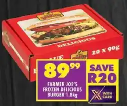 Shoprite Farmer joe's frozen delicious burger offer