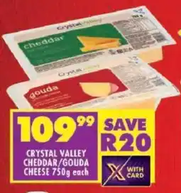 Shoprite Crystal valley cheddar/ gouda cheese offer