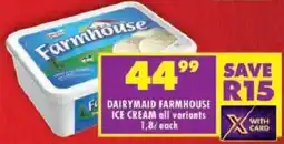 Shoprite Dairymaid farmhouse ice cream offer