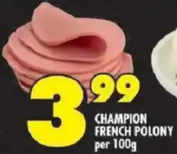 Shoprite Champion french polony offer