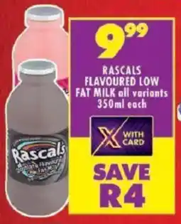 Shoprite Rascals flavoured low fat milk offer