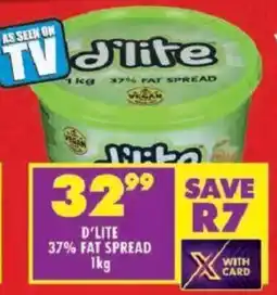 Shoprite D'lite 37% fat spread offer