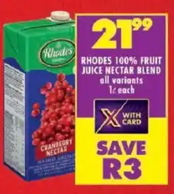 Shoprite Rhodes 100% fruit juice nectar blend offer