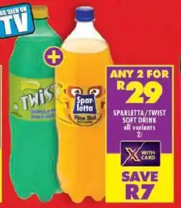 Shoprite Sparletta/ twist soft drink offer