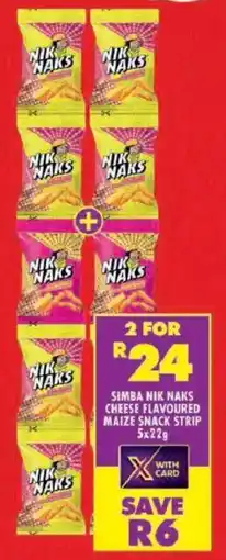 Shoprite Simba nik naks cheese flavoured maize snack strip offer