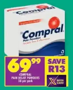 Shoprite Compral pain relief powders offer
