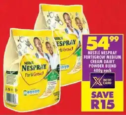 Shoprite Nestle nespray fortigrow medium cream dairy powder blend offer