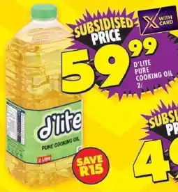 Shoprite D'lite pure cooking oil offer