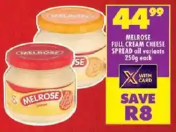 Shoprite Melrose full cream cheese spread offer