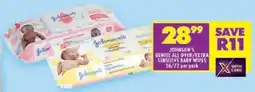 Shoprite Johnson's gentle all over/ extra sensitive baby wipes offer