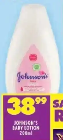Shoprite Johnson's baby lotion offer