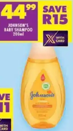 Shoprite Johnson's baby shampoo offer