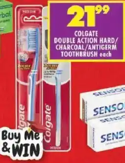 Shoprite Colgate double action hard/ charcoal/ antigerm toothbrush offer
