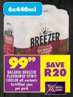 Shoprite Bacardi breezer flavoured spirit cooler offer