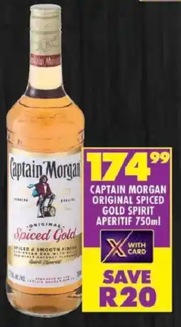 Shoprite Captain morgan original spiced gold spirit aperitif offer