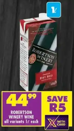 Shoprite Robertson winery wine offer