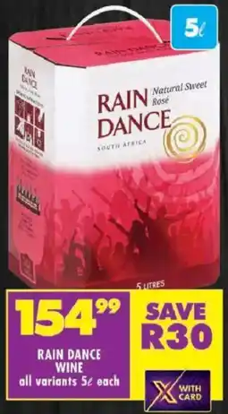 Shoprite Rain dance wine offer
