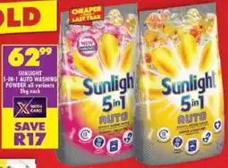 Shoprite Sunlight 5-in-1 auto washing powder offer