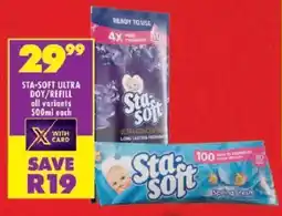 Shoprite Sta-soft ultra doy/ refill offer