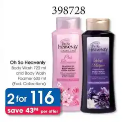 Clicks Oh So Heavenly Body Wash and Body Wash Foamer offer
