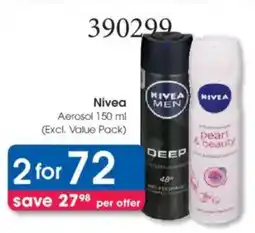 Clicks Nivea Aerosol offer