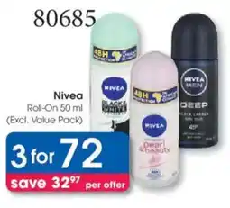 Clicks Nivea Roll-On offer