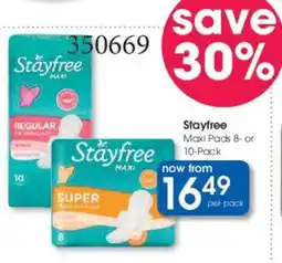 Clicks Stayfree Maxi Pads offer