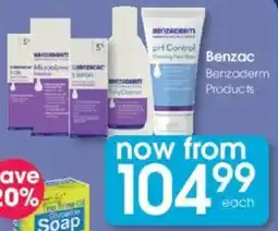 Clicks Benzac Benzaderm Products offer