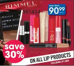 Clicks Rimmel lip products offer