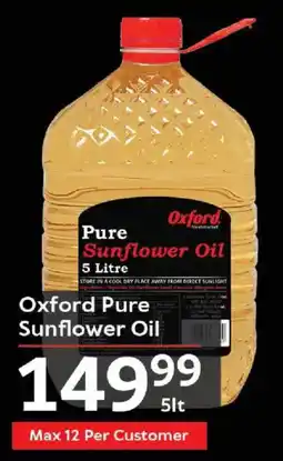Oxford Freshmarket Oxford Pure Sunflower Oil offer