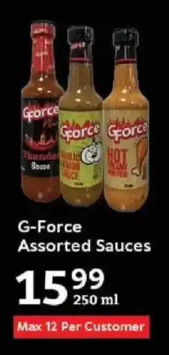 Oxford Freshmarket G-Force Assorted Sauces offer