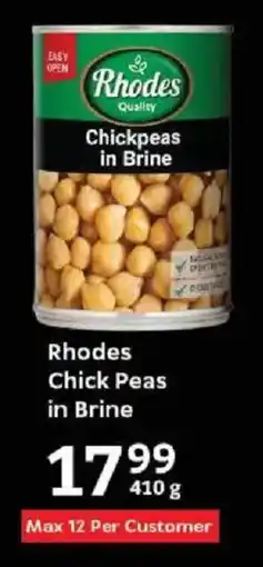 Oxford Freshmarket Rhodes Chick Peas in Brine offer