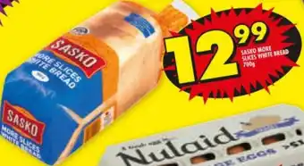 Shoprite Sasco More Slices White Bread 700g offer
