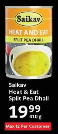 Oxford Freshmarket Saikav Heat & Eat Split Pea Dhall offer