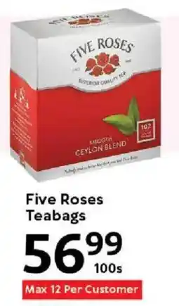 Oxford Freshmarket Five Roses Teabags offer