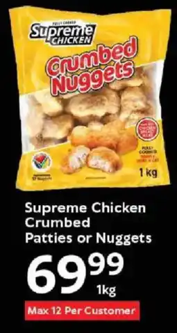 Oxford Freshmarket Supreme Chicken Crumbed Patties or Nuggets offer